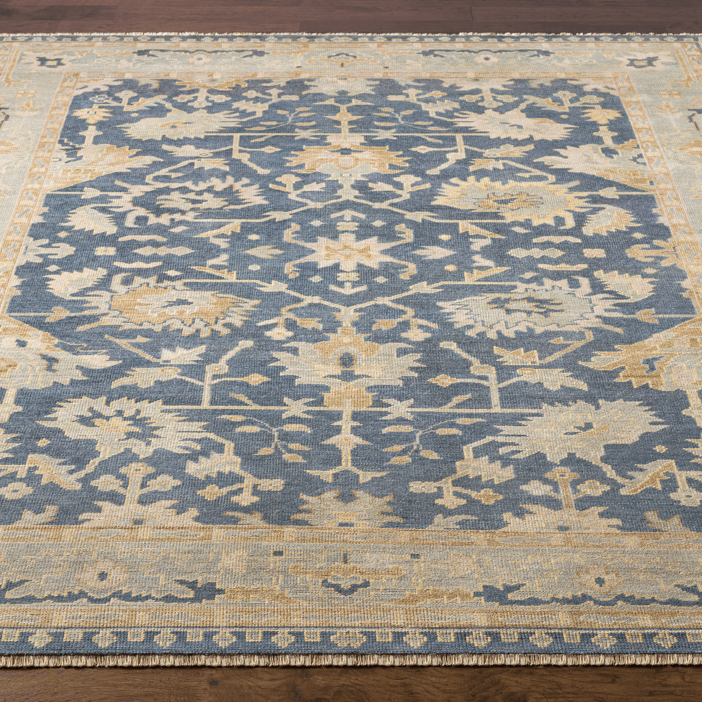 Cappadocia Grey & Seafoam Hand Knotted Wool Area Rug - Available in a Variety of Sizes