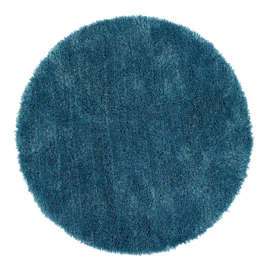 Chicago Teal Round Rug