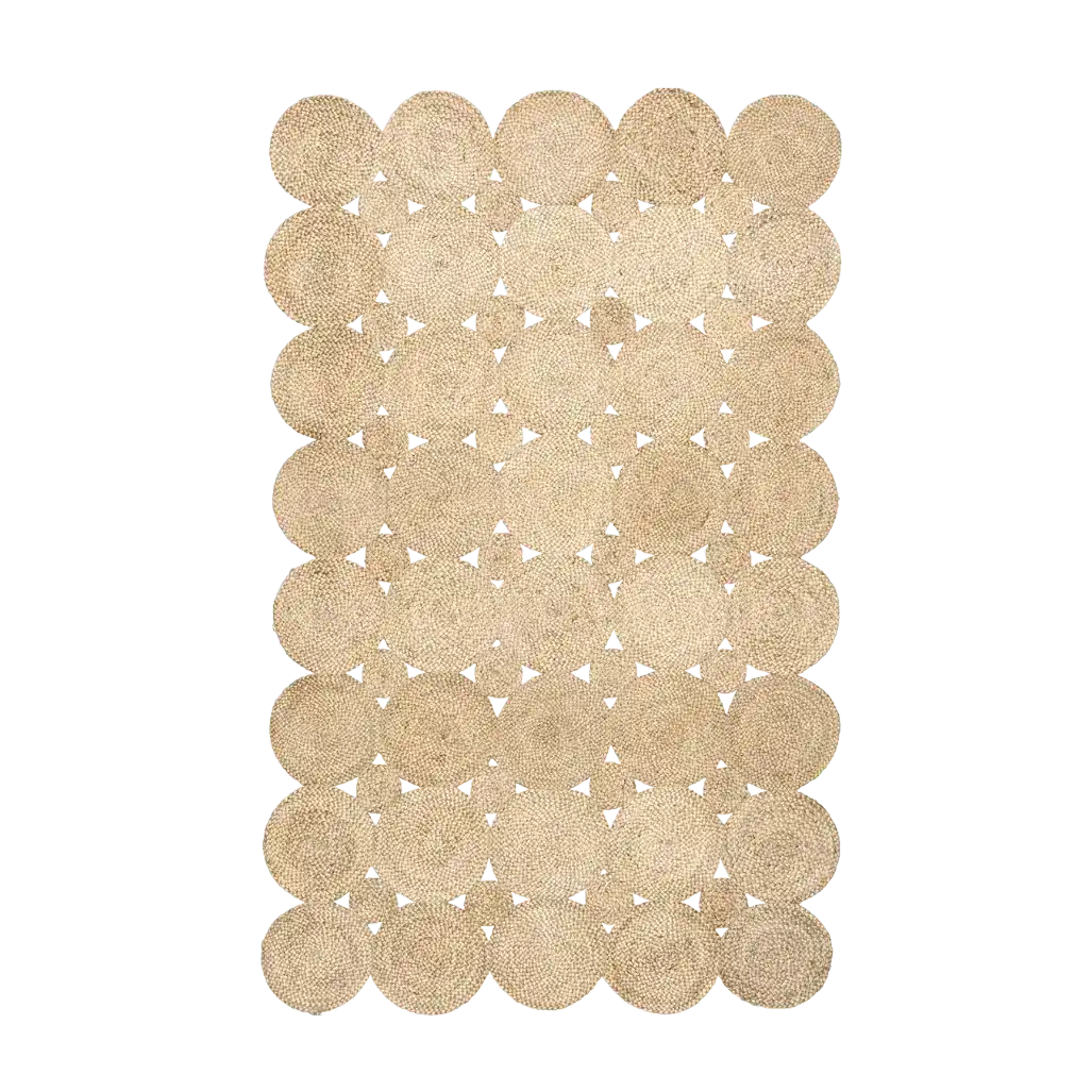 Circle of Life Braided Area Jute Rug - Natural
