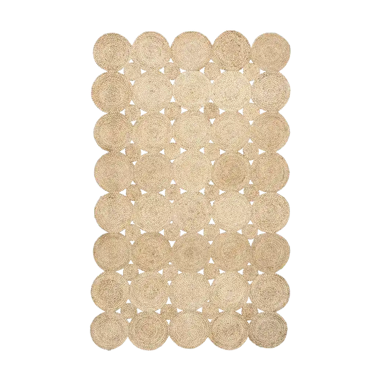 Circle of Life Braided Area Jute Rug - Natural