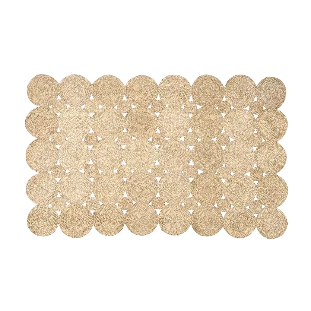Circle of Life Braided Area Jute Rug - Natural