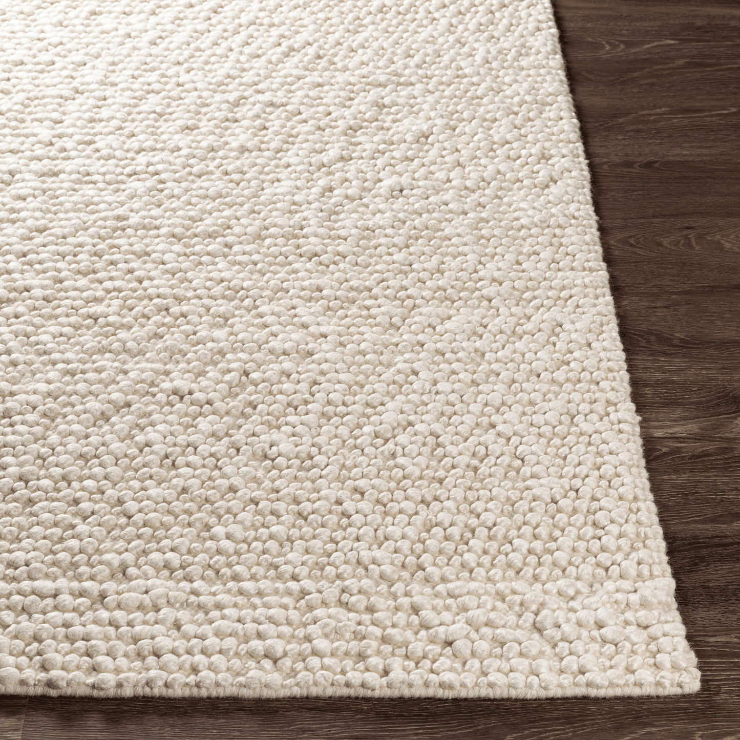 Como Ivory Hand Woven Wool Blend Area Rug - Available in a Variety of Sizes