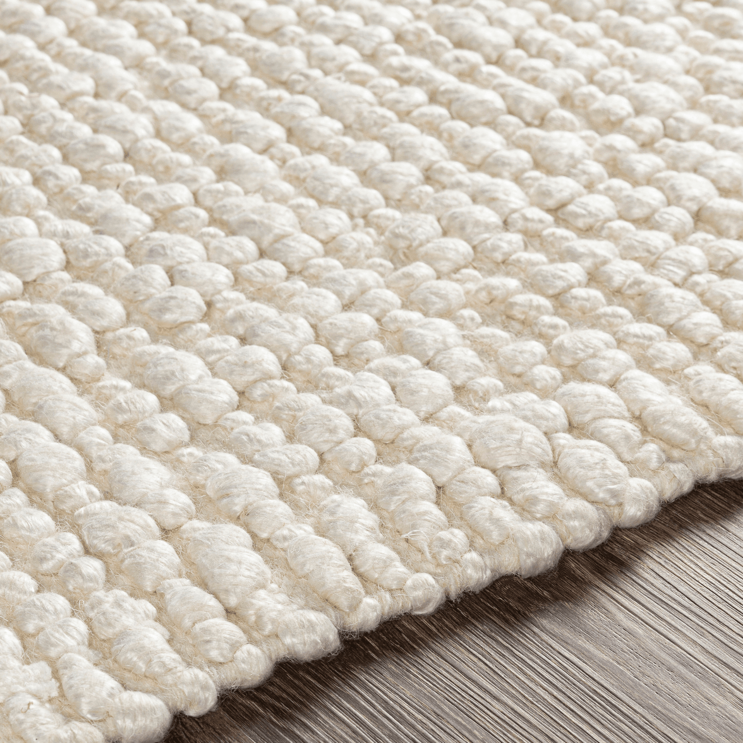 Como Ivory Hand Woven Wool Blend Area Rug - Available in a Variety of Sizes