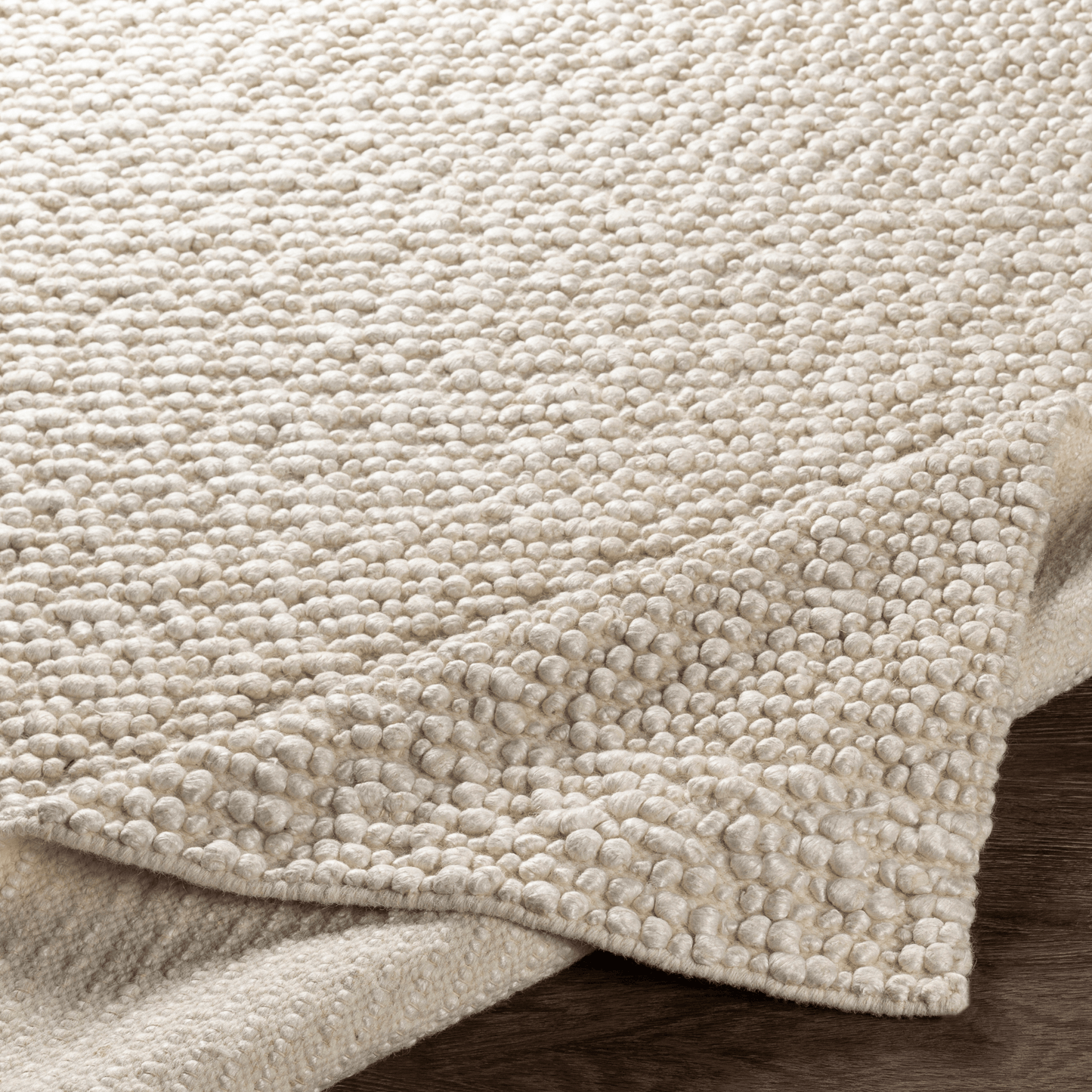 Como Ivory Hand Woven Wool Blend Area Rug - Available in a Variety of Sizes