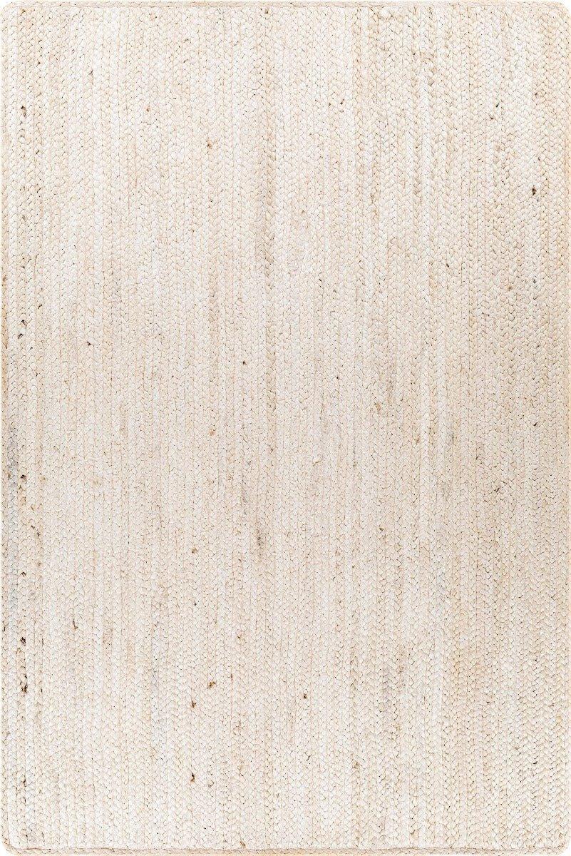 Cream Braided Jute Rug, Available in a Variety of Sizes