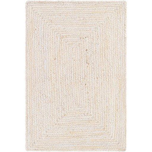 Cream Braided Jute Rug, Available in a Variety of Sizes