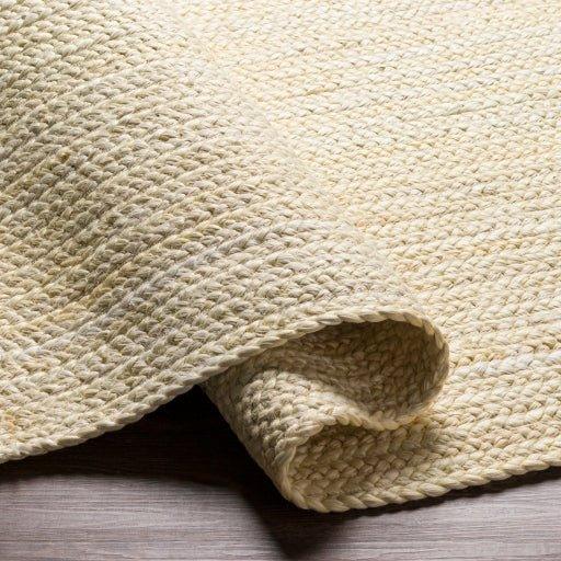 Cream Braided Jute Rug, Available in a Variety of Sizes