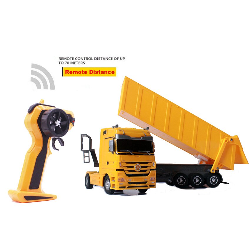 BIG RC Toy 2.4GHZ Dumper Tilting Cart Remote Control Tip Lorry Auto Lift Engineering Container Car Vehicle Toys
