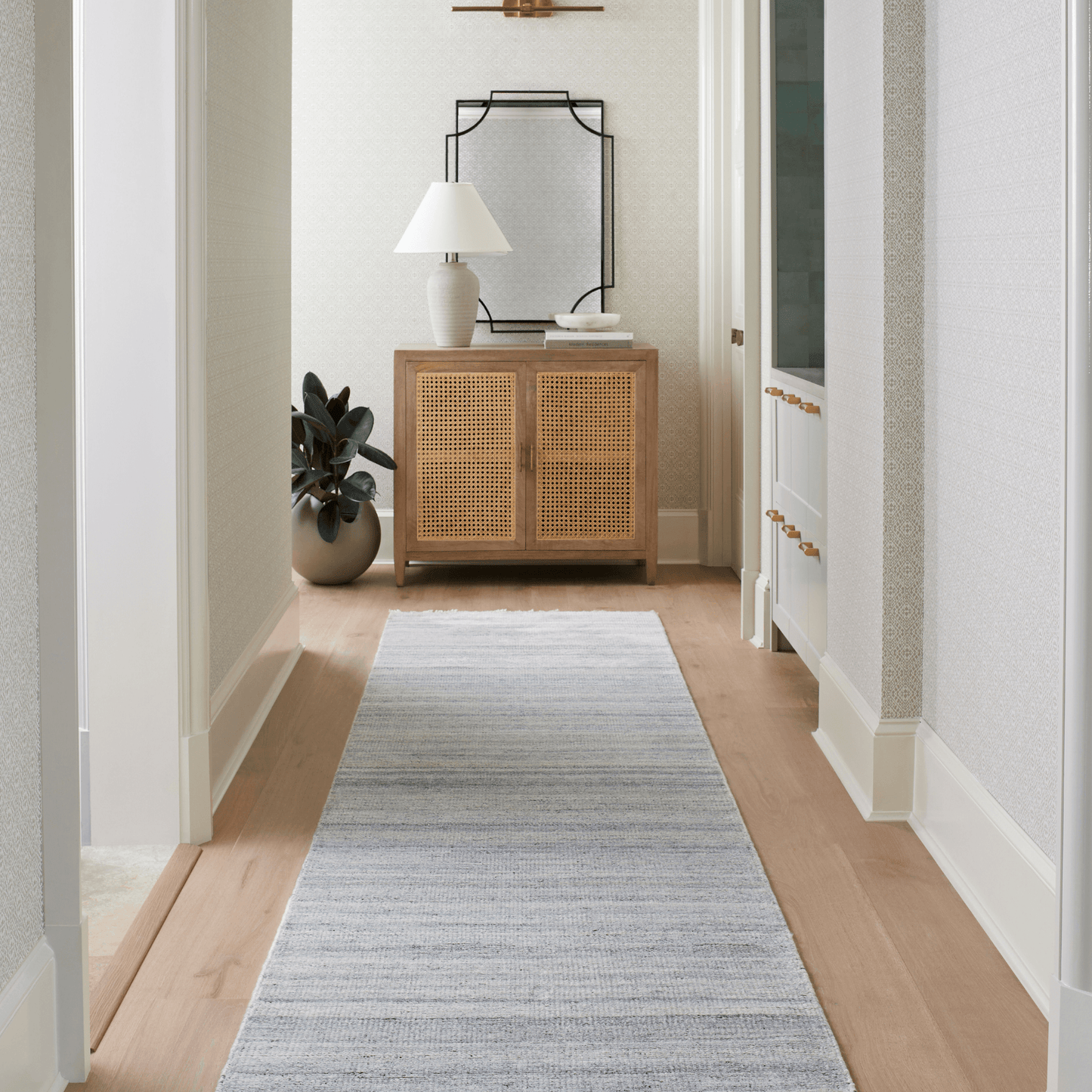 Epic Shades of Blue Cotton & Wool Blend Area Rug - Available in a Variety of Sizes