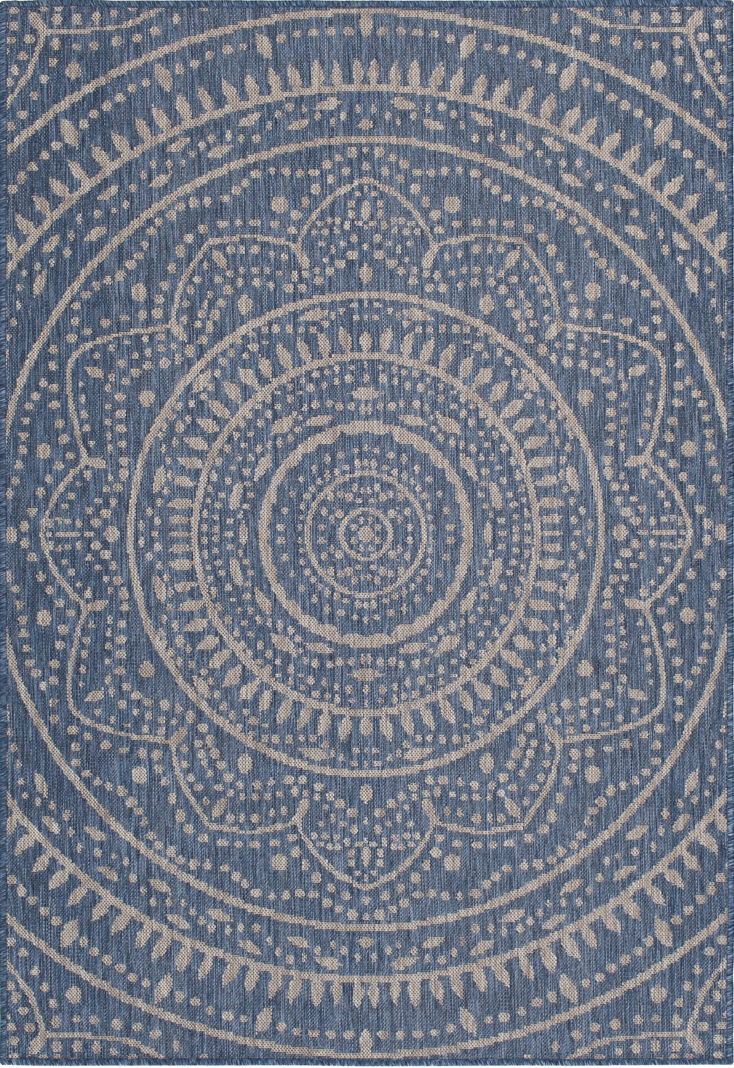 6 ft. x 9 ft. Area Rug Mandala Pattern Floor Carpet, Blue