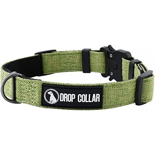 Drop Collar Natural Material Easy One Click Adjustable Dog Collar