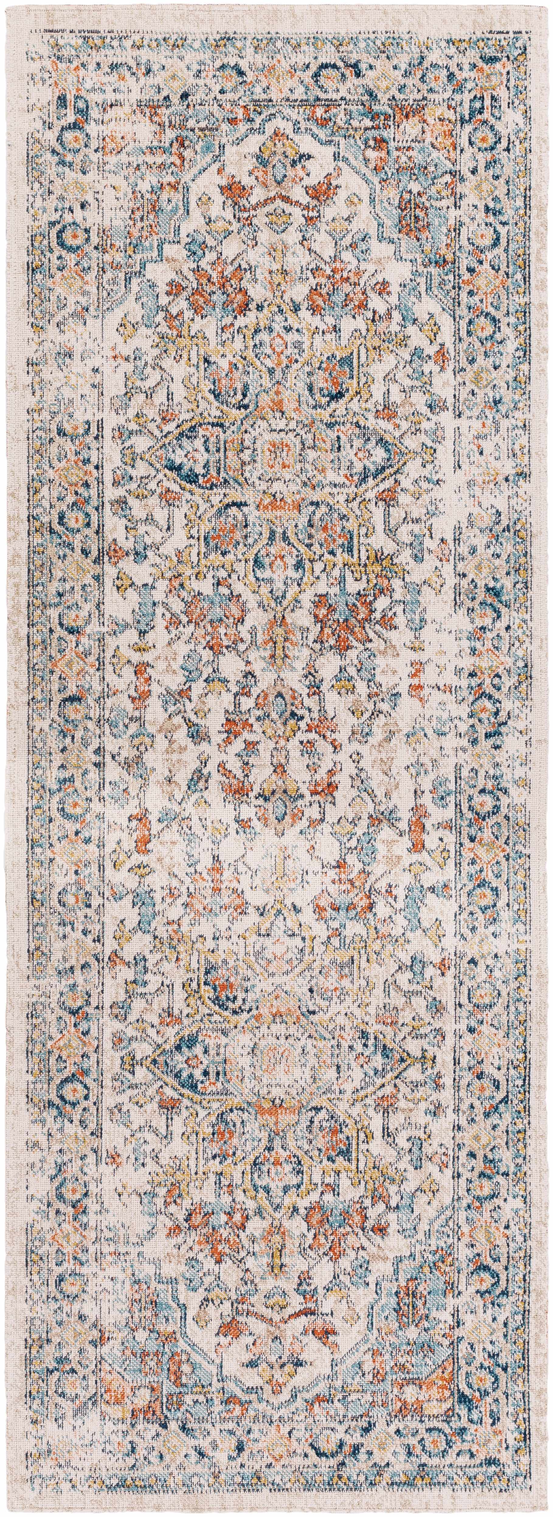 Ornate Distressed Outdoor Rug