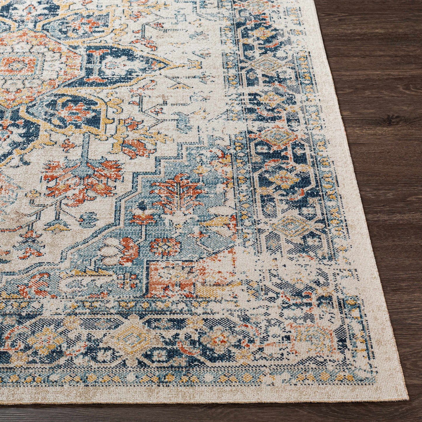 Ornate Distressed Outdoor Rug