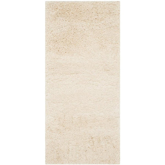 Runner Rug Area Shag Ivory 2 ft. x 5 ft. Solid Plush Modern Kitchen Living Rooms