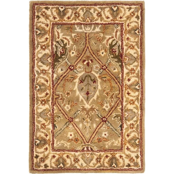 Throw Rug Area Persian Legend Light Green/Beige 2 ft. x 3 ft. Border Pattern