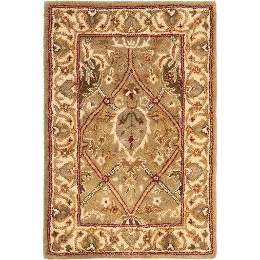 Throw Rug Area Persian Legend Light Green/Beige 2 ft. x 3 ft. Border Pattern