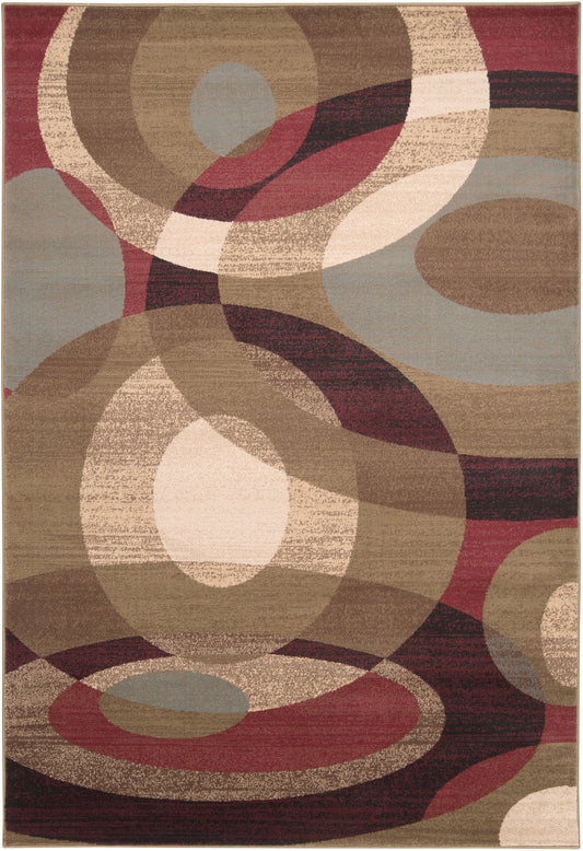 Svelte Camel Dark Coral Pear Polypropylene Area Rug - 39x24