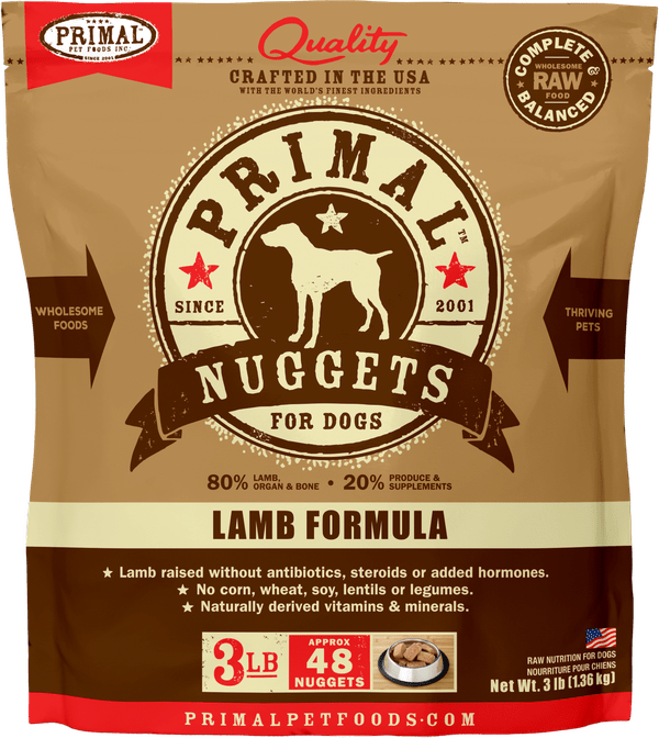 Primal Raw Frozen Lamb Formula For Dogs