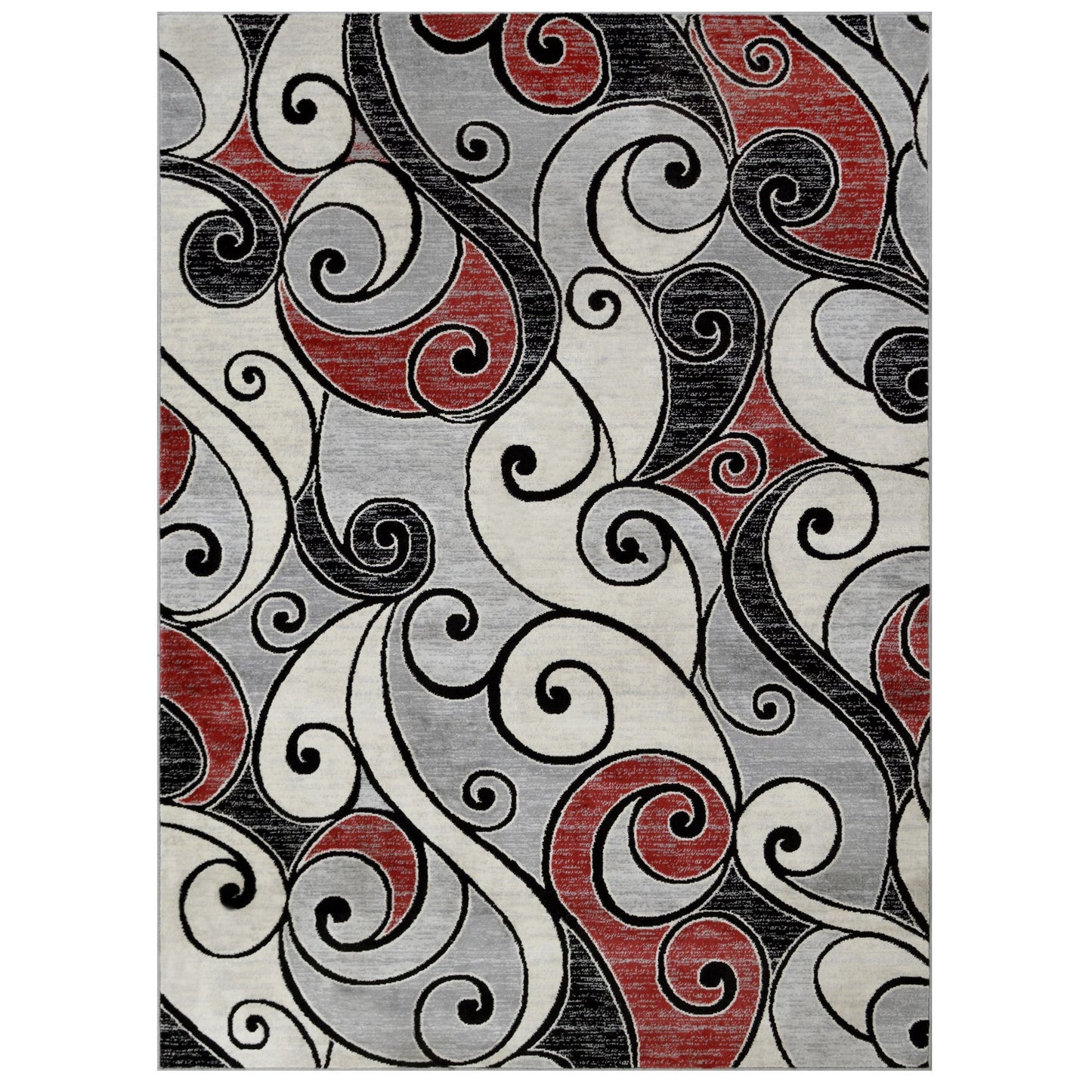 Sofia-479 Area Rugs Rectangle Scarlett Red 5-X-7