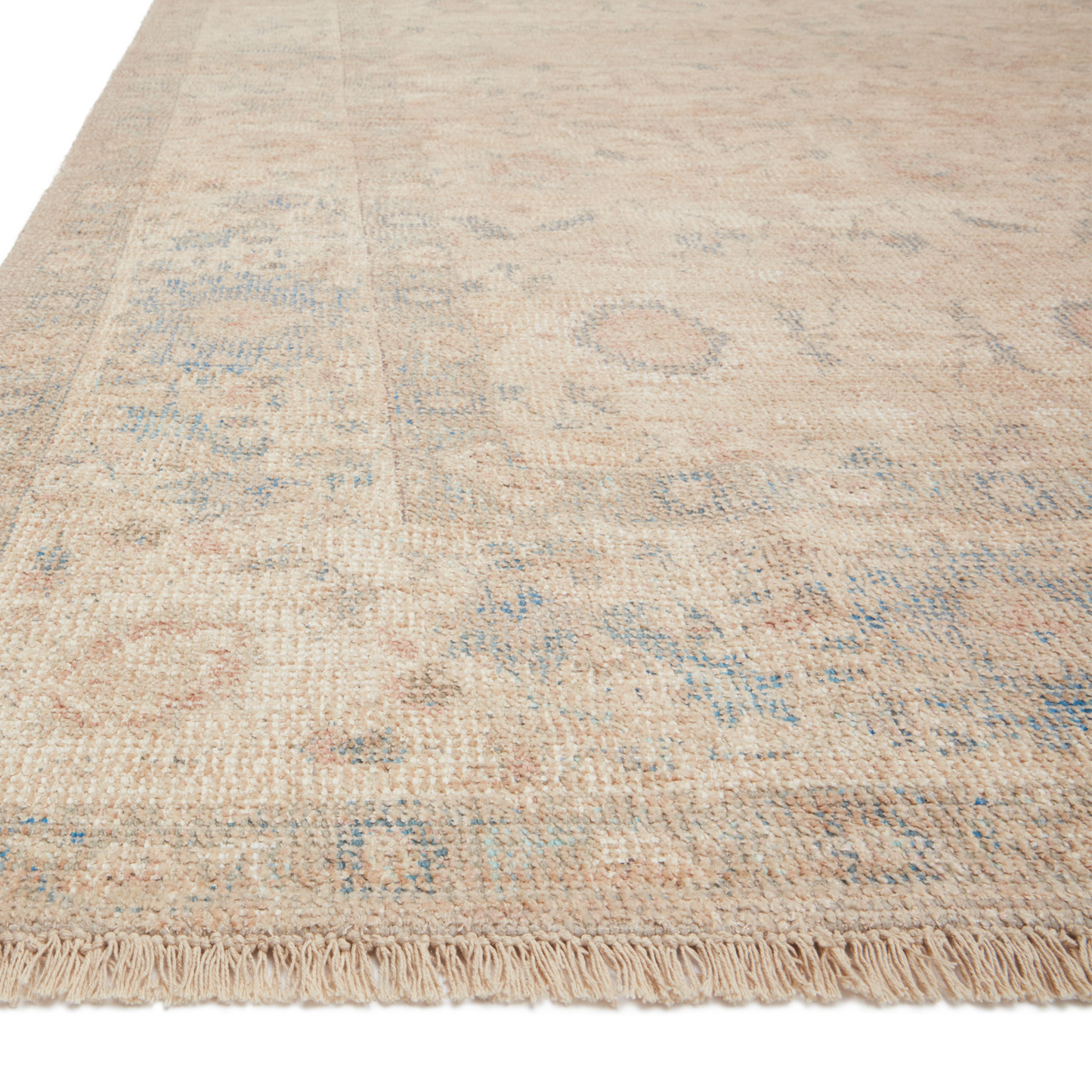 Priya Natural / Blue Area Rug