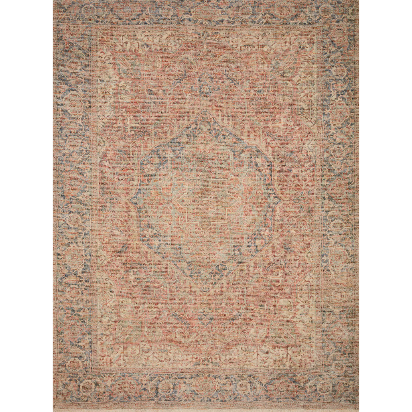 Priya Brick / Navy Area Rug