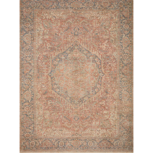 Priya Brick / Navy Area Rug