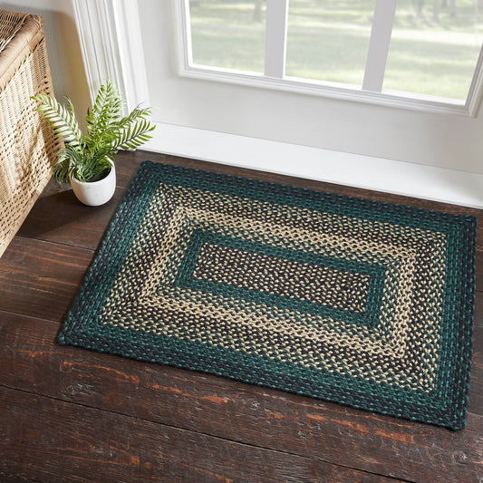 Pine Grove Rectangle Braided Rug 24x36" - with Pad