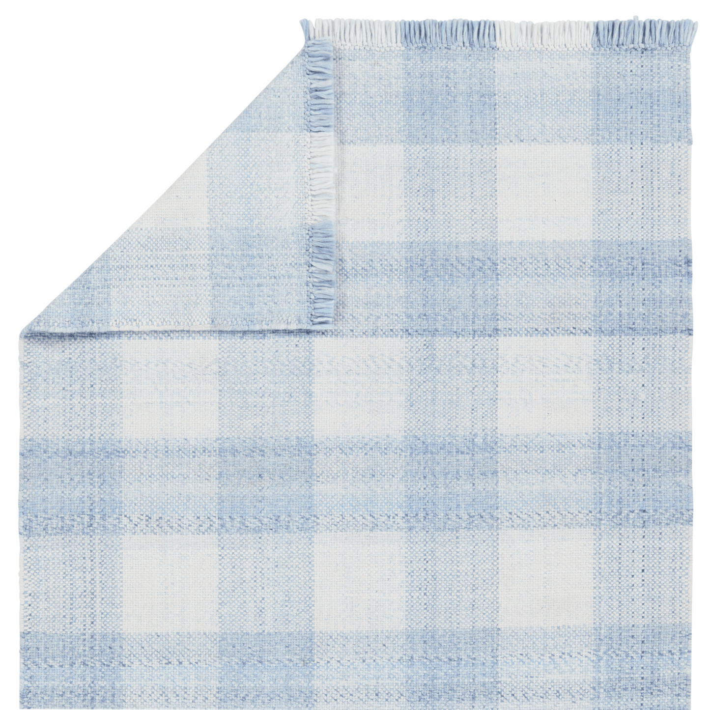 Respite Blue Plaid Handwoven Area Rug - Available in a Variety of Sizes