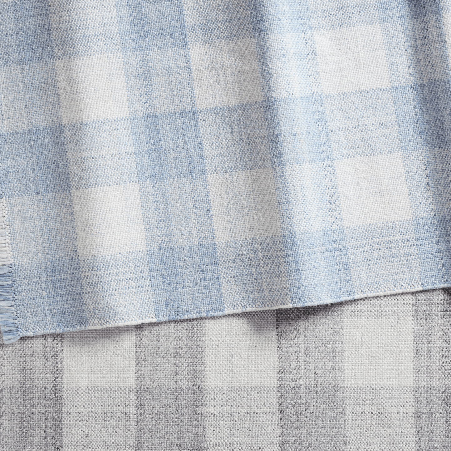 Respite Blue Plaid Handwoven Area Rug - Available in a Variety of Sizes