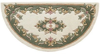 Royal Cream Green Half Moon Half-Moon Rug