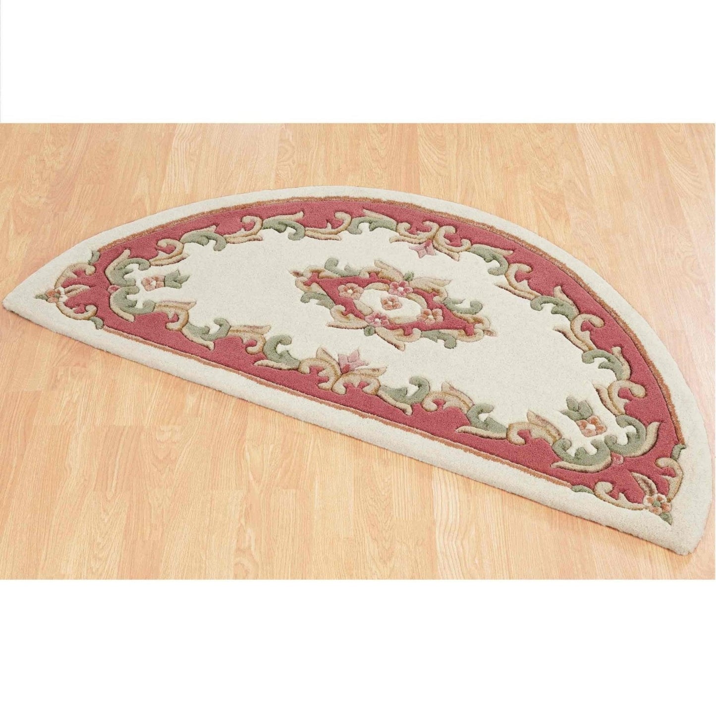 Royal Cream Rose Half Moon Half-Moon Rug
