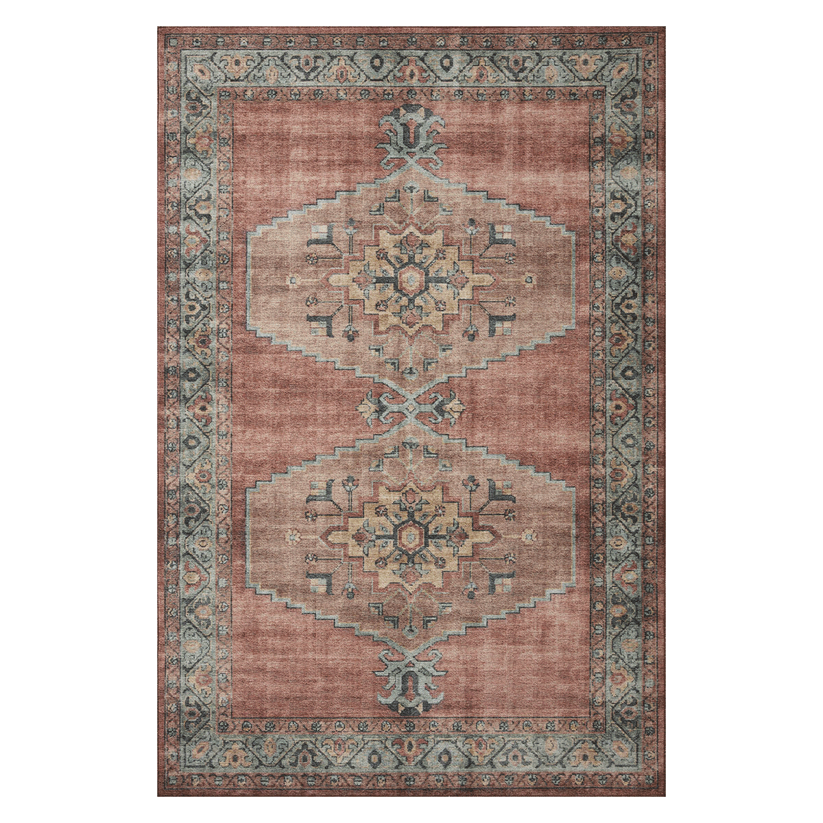 Spice Printed Mat 18" x 18" Sample Loloi Rugs Rugs