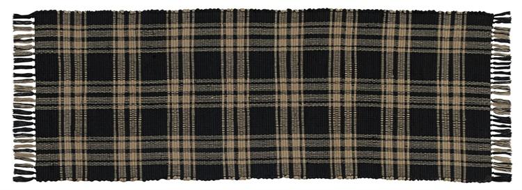 Sturbridge Black Rectangle Floor Runner 2'x6'