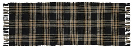 Sturbridge Black Rectangle Floor Runner 2'x6'