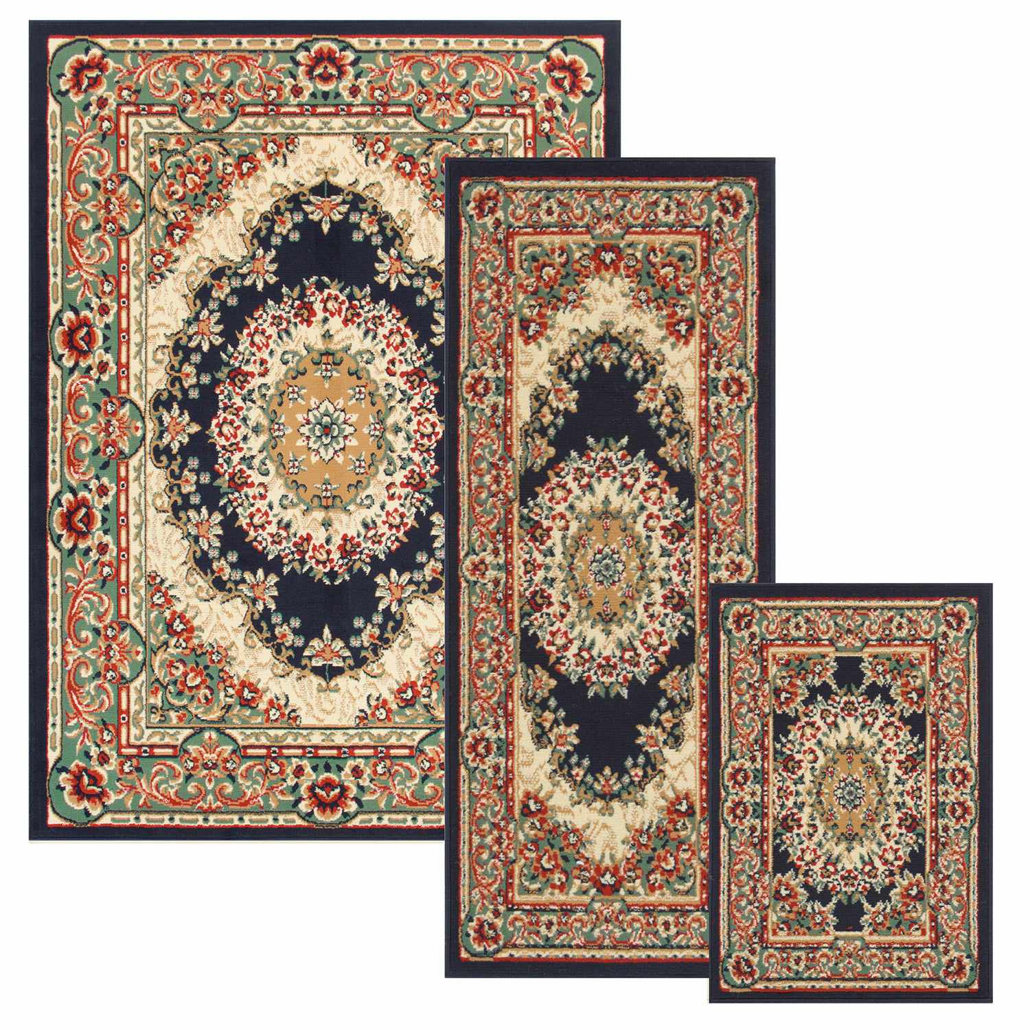 Superior Tayana 3pc Set Rug - Midnight Blue
