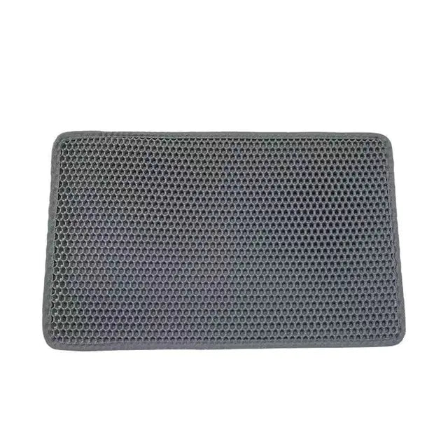 Double Layer Waterproof Cat Litter Mat Gray 40X50CM