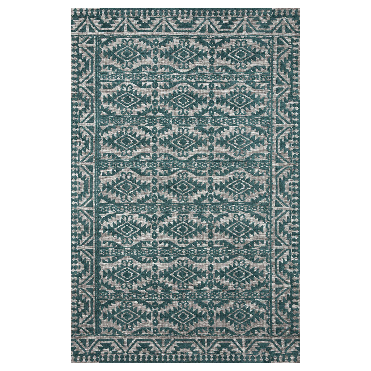 Yeshaia Teal Rug by Justina Blakeney® X Loloi 18" x 18" Sample Loloi Rugs Rugs